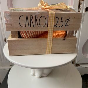 Rae Dunn CARROTS Decor with Crate